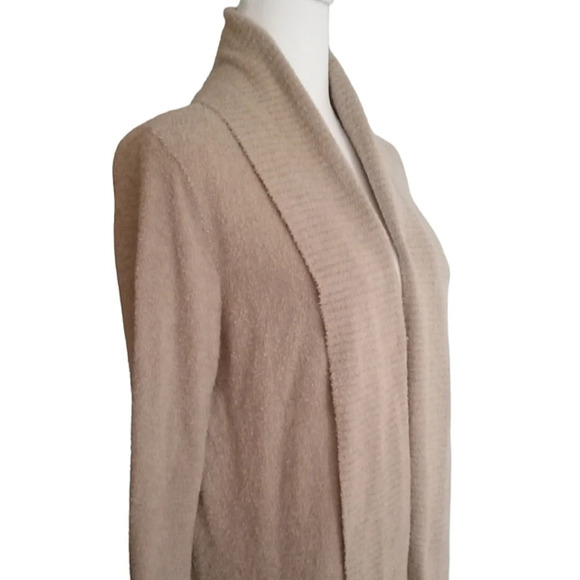 Barefoot Dreams Cozy Chic Lite Circle Open Front Cardigan Taupe Size Medium - Picture 5 of 9